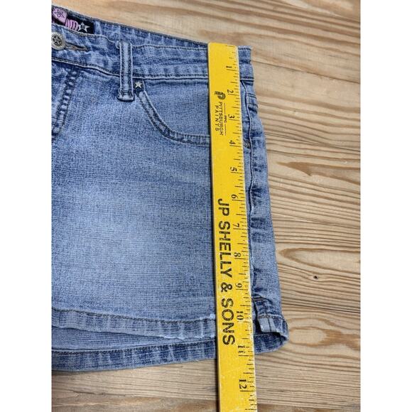 Bubble Gum USA Short Shorts Denim Blue Jean Shorts Juniors Size 7/8 - Picture 5 of 12